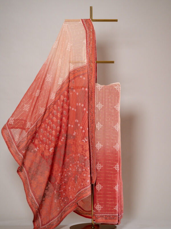 Pink Kota Embroidered Sareee