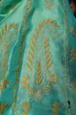 sea green organza Anarkali