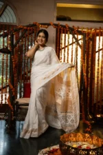Onam Collection Saree in Kota Chikankari with Elegant Finish - Image 5