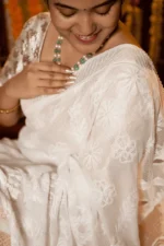 Onam Collection Saree in Kota Chikankari with Elegant Finish - Image 3