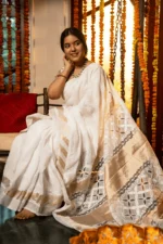 Onam Collection Saree in Kota Chikankari with Elegant Finish