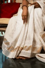 Onam Collection Saree in Kota Chikankari with Elegant Finish - Image 6