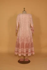 Pink Silk Organza Stitched Suit Set with Sequins Embroidery - Image 5