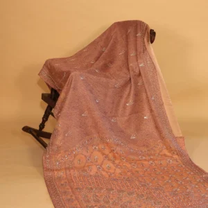 Silk Organza Saree with All Over Zardozi and Tapechi Embroidery