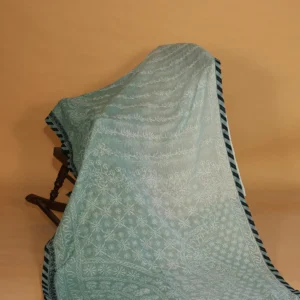 Blue Kota Chikankari Saree with Blouse Piece