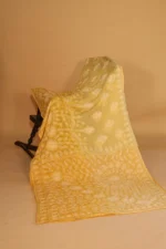 Yellow Kota Chikankari Saree with Blouse Piece