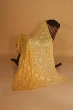 Yellow Kota Chikankari Saree with Blouse Piece - Image 2