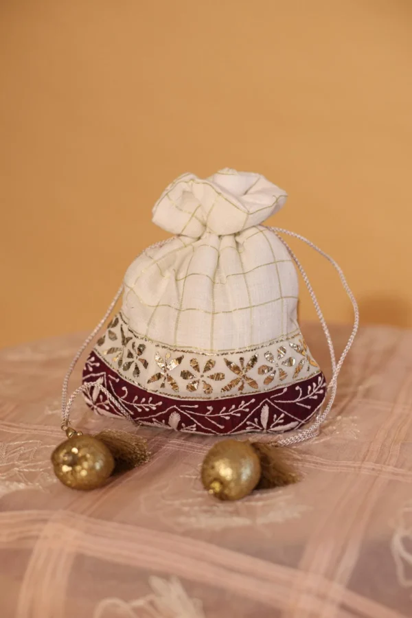 Embroidered Festive Potli Bag for Weddings - Image 1