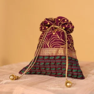 Handcrafted Ethnic Potli with Thread Embroidery
