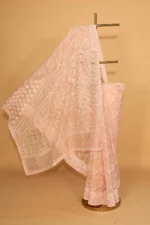 Silk Organza Designer Saree with Bakhiya Border - Image 4