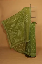 Silk Organza Saree with All Over Tapechi Embroidery - Image 6