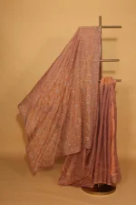 Silk Organza Saree with All Over Zardozi and Tapechi Embroidery - Image 4