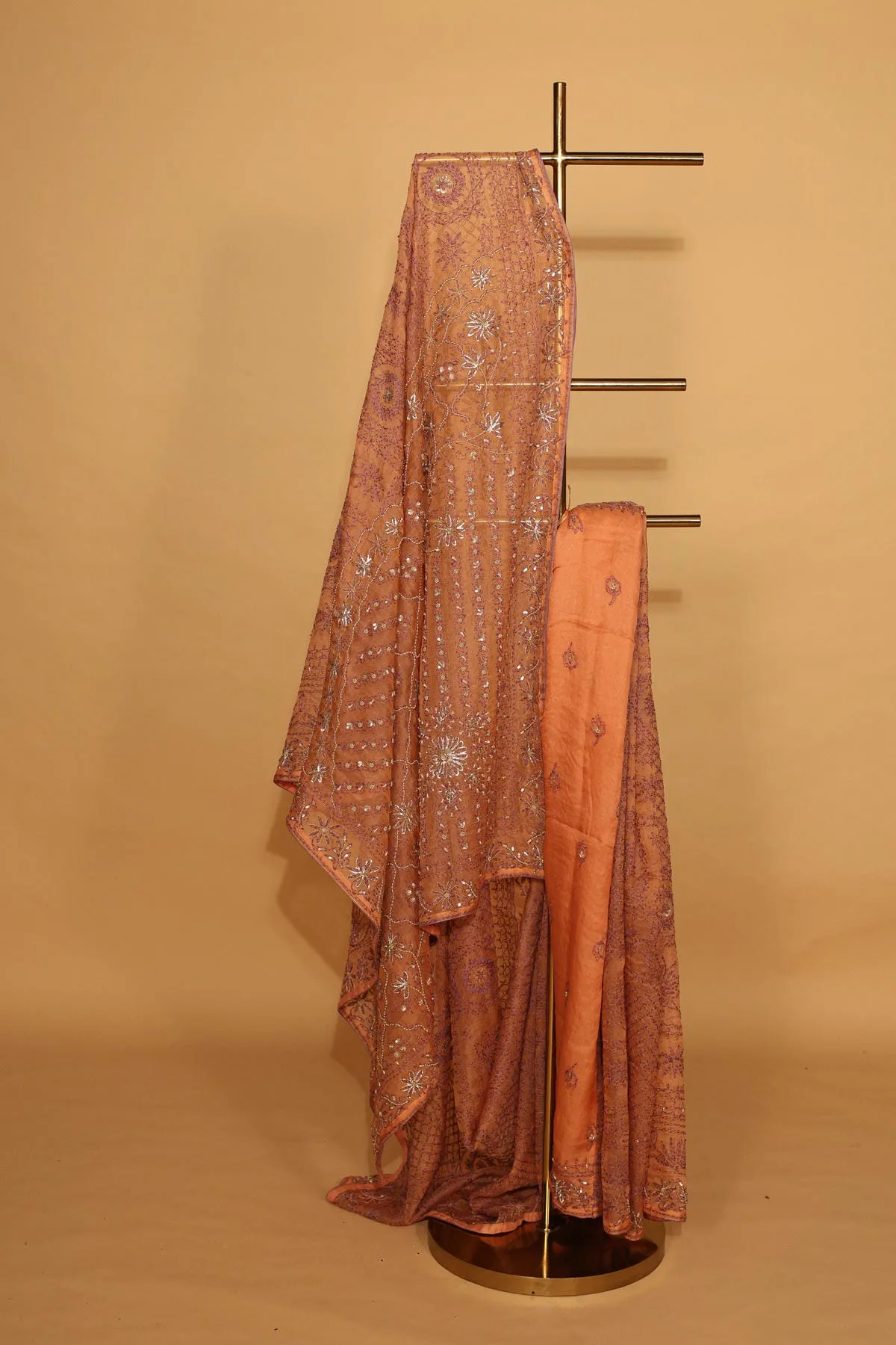 IMG_4298 Silk Organza Saree with All Over Zardozi and Tapechi - Image 2