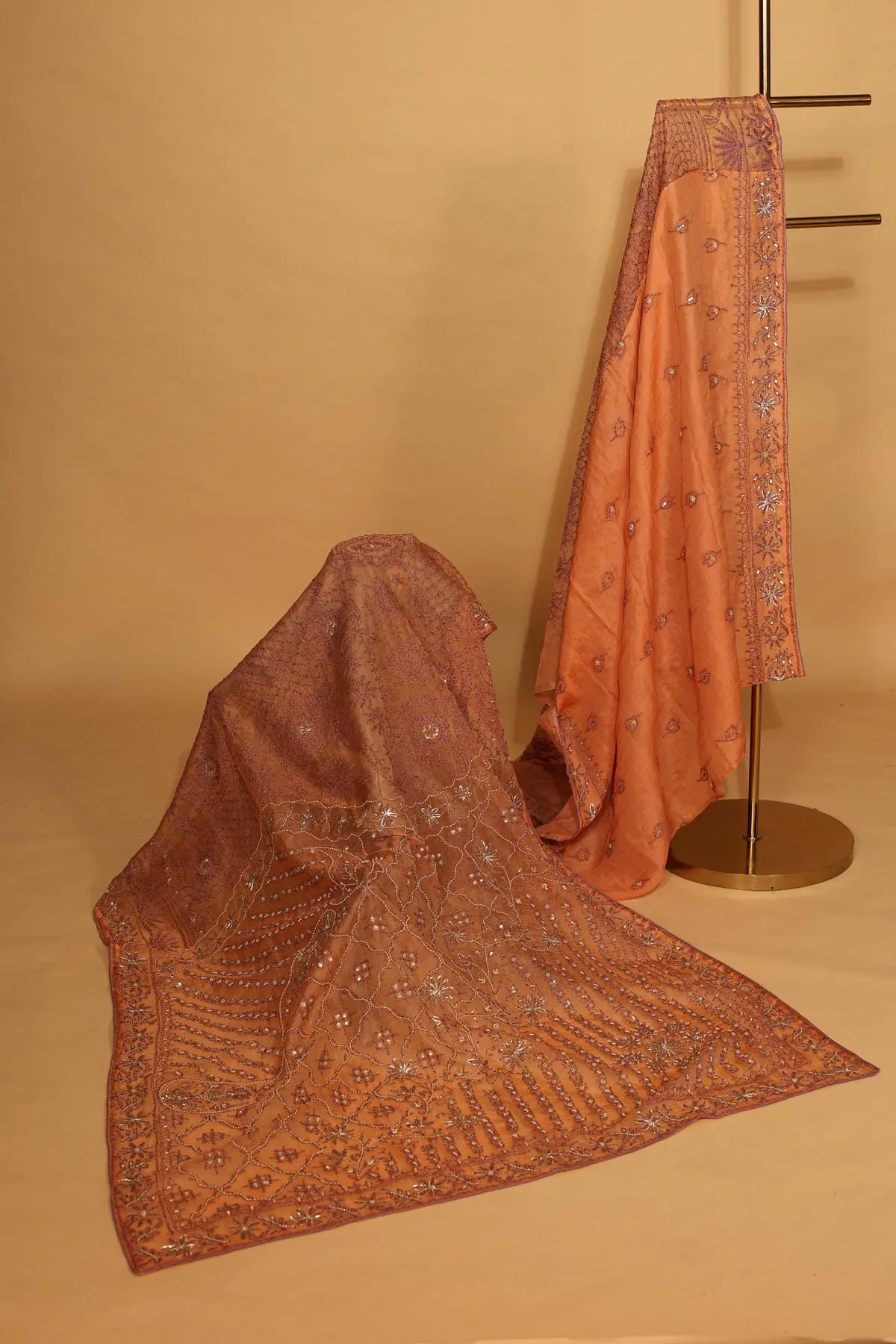 IMG_4299 Silk Organza Saree with All Over Zardozi and Tapechi - Image 3