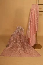 Silk Organza Saree with Tapechi Embroidery and Cutwork - Image 3