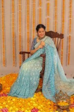 Alankrit Light Blue Shade Saree - Image 4