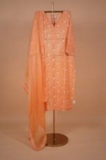 Orange Kota Ghaspatti Suit Set 4pcs