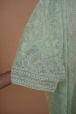 Green shaded Kota suit with Tapechi and Ghaspatti embroidery - Image 5