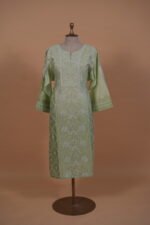 green coloured silk Ghaspatti Suit set