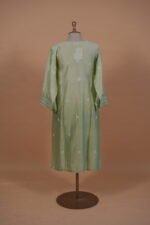 green coloured silk Ghaspatti Suit set - Image 4