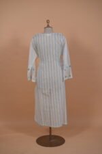 Light blue Patti work in white Kota Suits set - Image 5