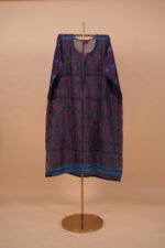 Dark blue organza suit with multicolored embroidery - Image 6