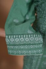 Dark Green silk suit with Ghaspatti embroidery - Image 3