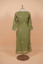 Dunk Green Tissue Green Suit with Ghaspatti embroidery - Image 5