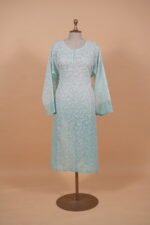 Light blue shaded Kota Suit Set with Bakhiya and Phanda work