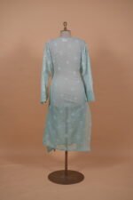 Light blue shaded Kota Suit Set with Bakhiya and Phanda work - Image 5