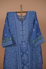 Dark blue suit set with ghaspatti embroidery - Image 2