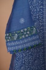 Dark blue suit set with ghaspatti embroidery - Image 3