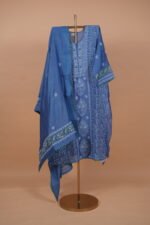 Dark blue suit set with ghaspatti embroidery - Image 4