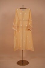 Yellow mul chanderi suit set with Ghaspatti embroidery - Image 5