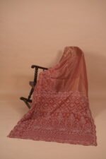 Rust brown kota tissue saree