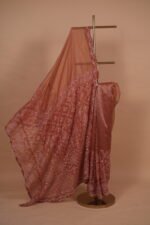 Rust brown kota tissue saree - Image 3