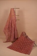 Rust brown kota tissue saree - Image 4