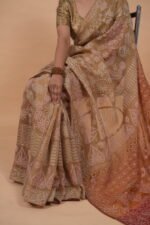 Silk Organza saree with hombre brown shading