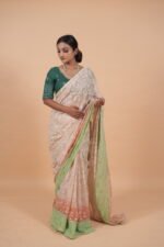 Multicolored kota saree with tapechi embroidery