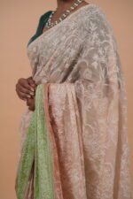 Multicolored kota saree with tapechi embroidery - Image 2