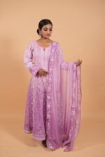 Mauve hombre shaded georgette Anarkali