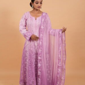 Mauve hombre shaded georgette Anarkali