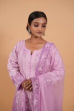 Mauve hombre shaded georgette Anarkali - Image 2