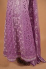 Mauve hombre shaded georgette Anarkali - Image 3