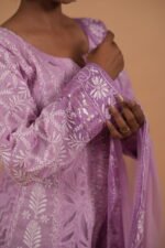 Mauve hombre shaded georgette Anarkali - Image 4