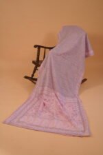 Mauve color kota embroidered saree with blouse and lining