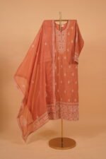Brick Red Embroidered Salwar Set - Image 3