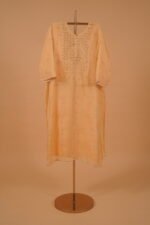 Yellow embroidered salwar suit set with Mukaish - Image 4