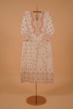 Beautiful embroidered suit & Salwar Set with handwork embroidery in coral pink - Image 4