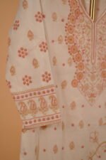Beautiful embroidered suit & Salwar Set with handwork embroidery in coral pink - Image 5